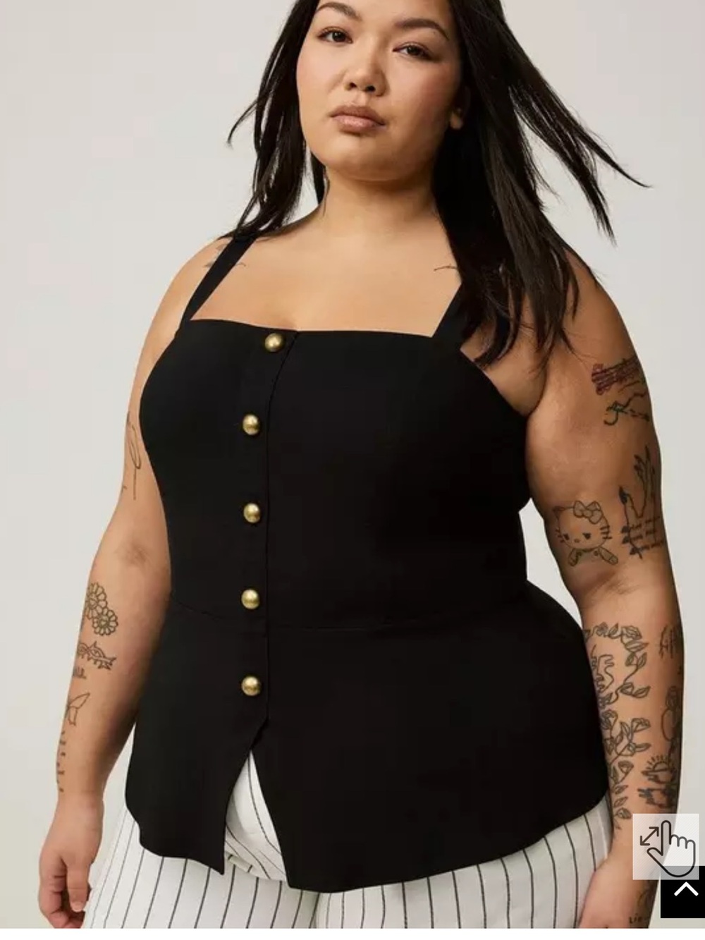 Torrid size 0 Sleeveless Peplum Top